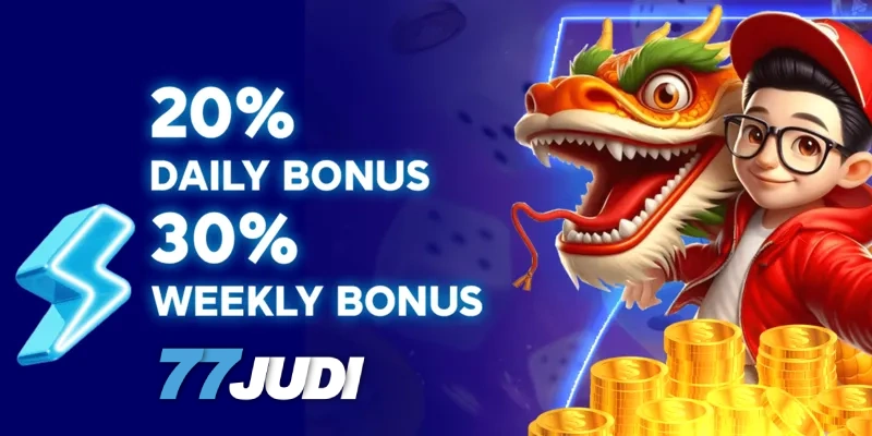77JUDI Malaysia - Daily and Weekly bonus